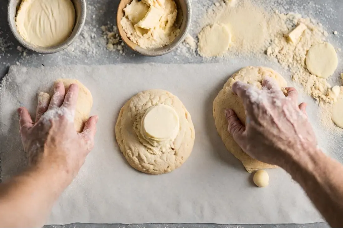 Why do you put biscuits really close together on a baking pan?