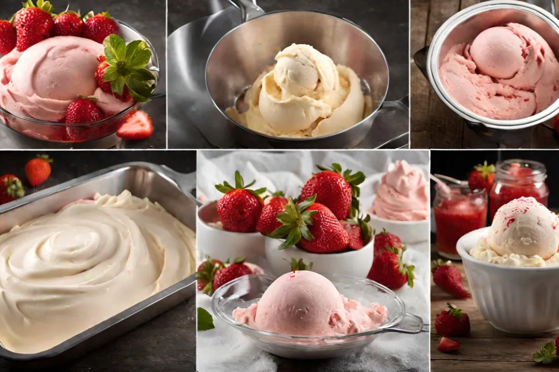 What is strawberry shortcake ice cream made of?